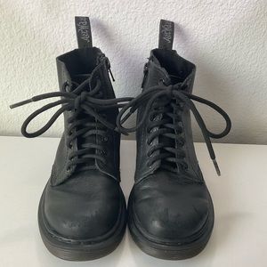 Dr. Martens size 12 kids, black, leather boots
